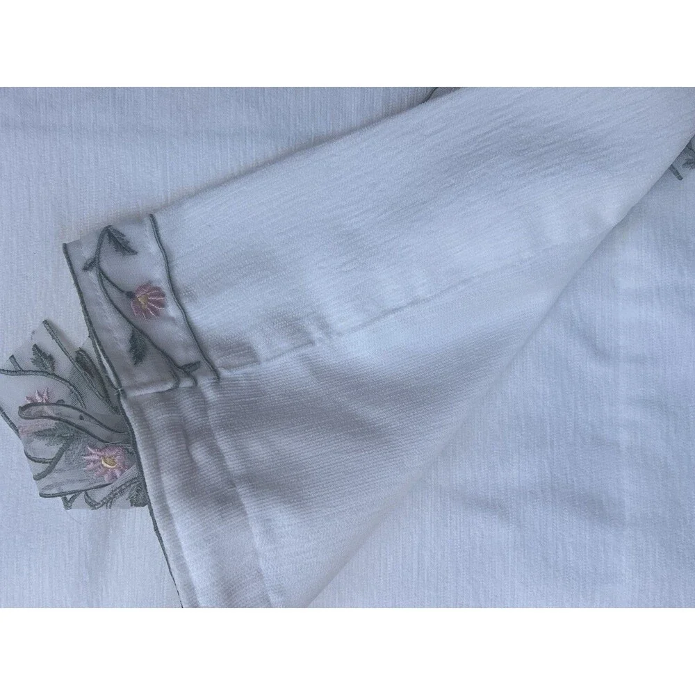 Rachel Ashwell the Farmhouse Floral Border Bow Drapes Window Curtains 37